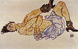 Reclining Canvas Paintings - Reclining Female Nude